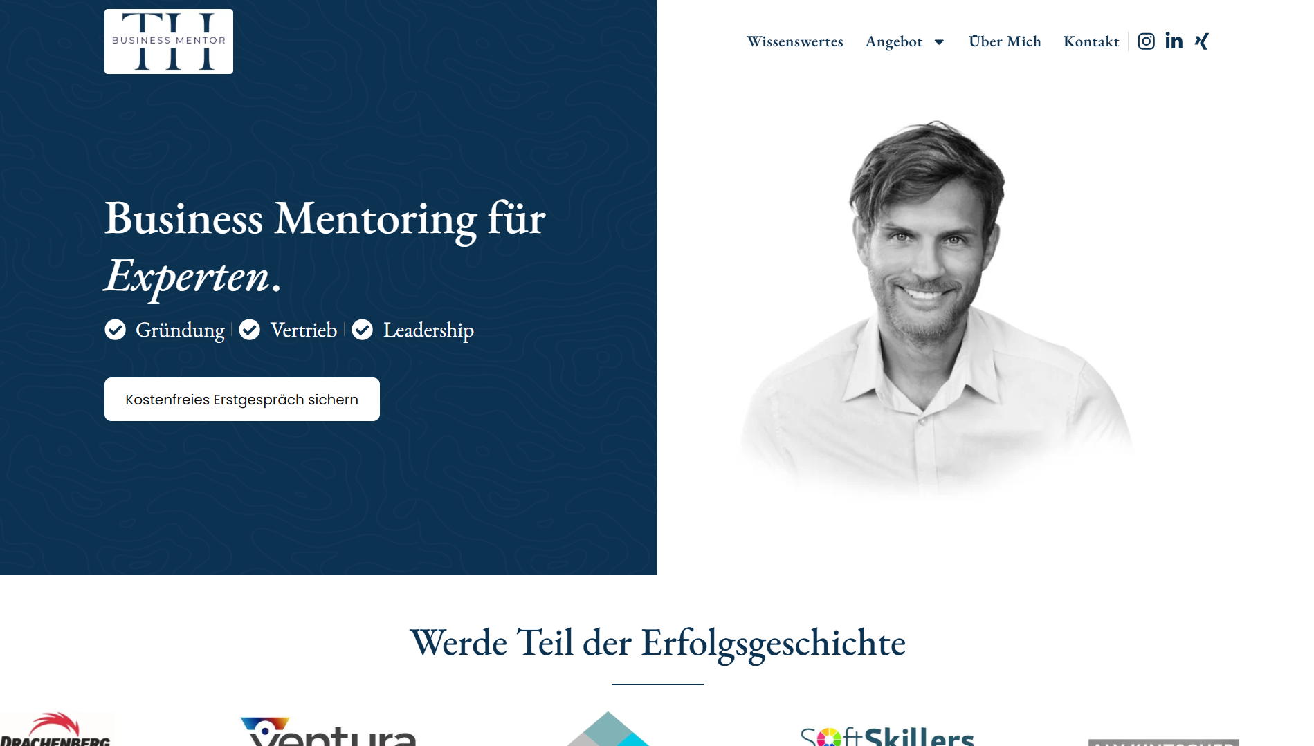 Timm Hoffmann Unternehmensberatungswebsite